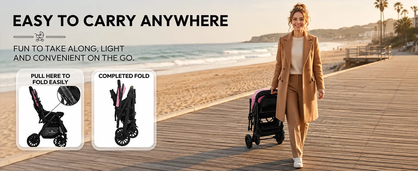 City Joy Baby Stroller with Reversible Handle