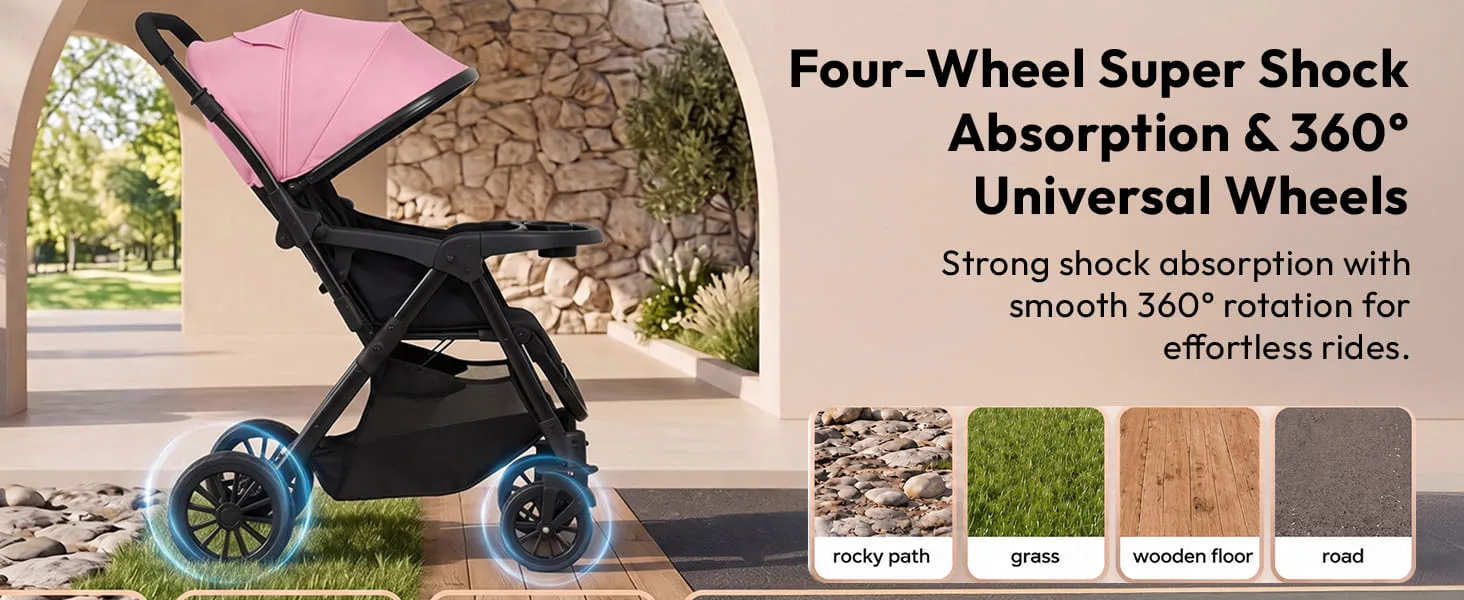 City Joy Baby Stroller with Reversible Handle