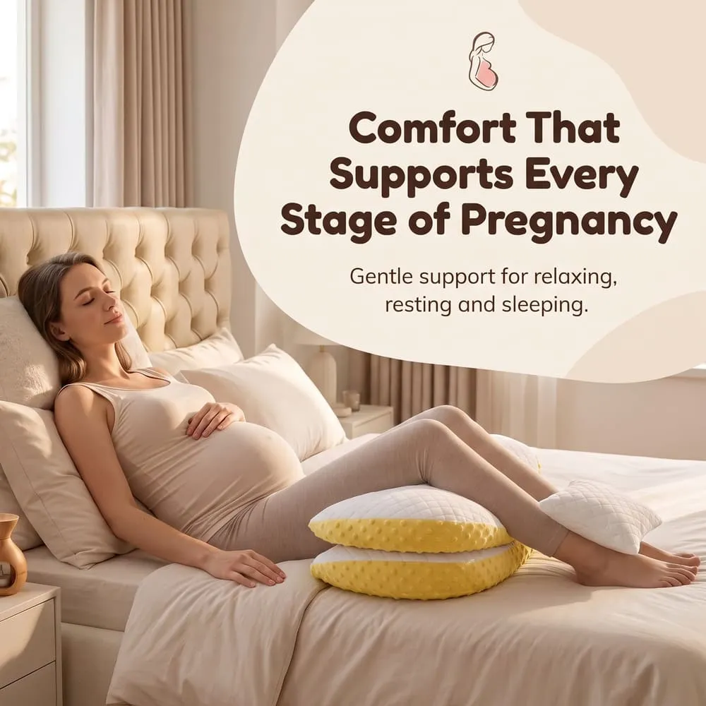 comfort supports Maternity pillow yellow