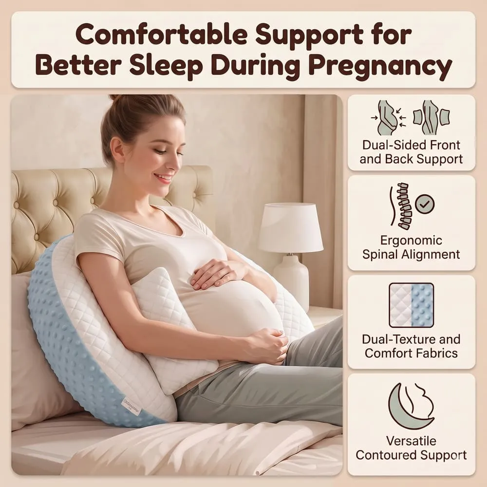 comfortable support Maternity pillow blue