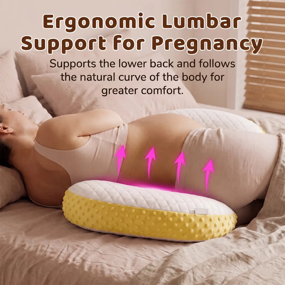 ergonomic lumbar Maternity pillow yellow