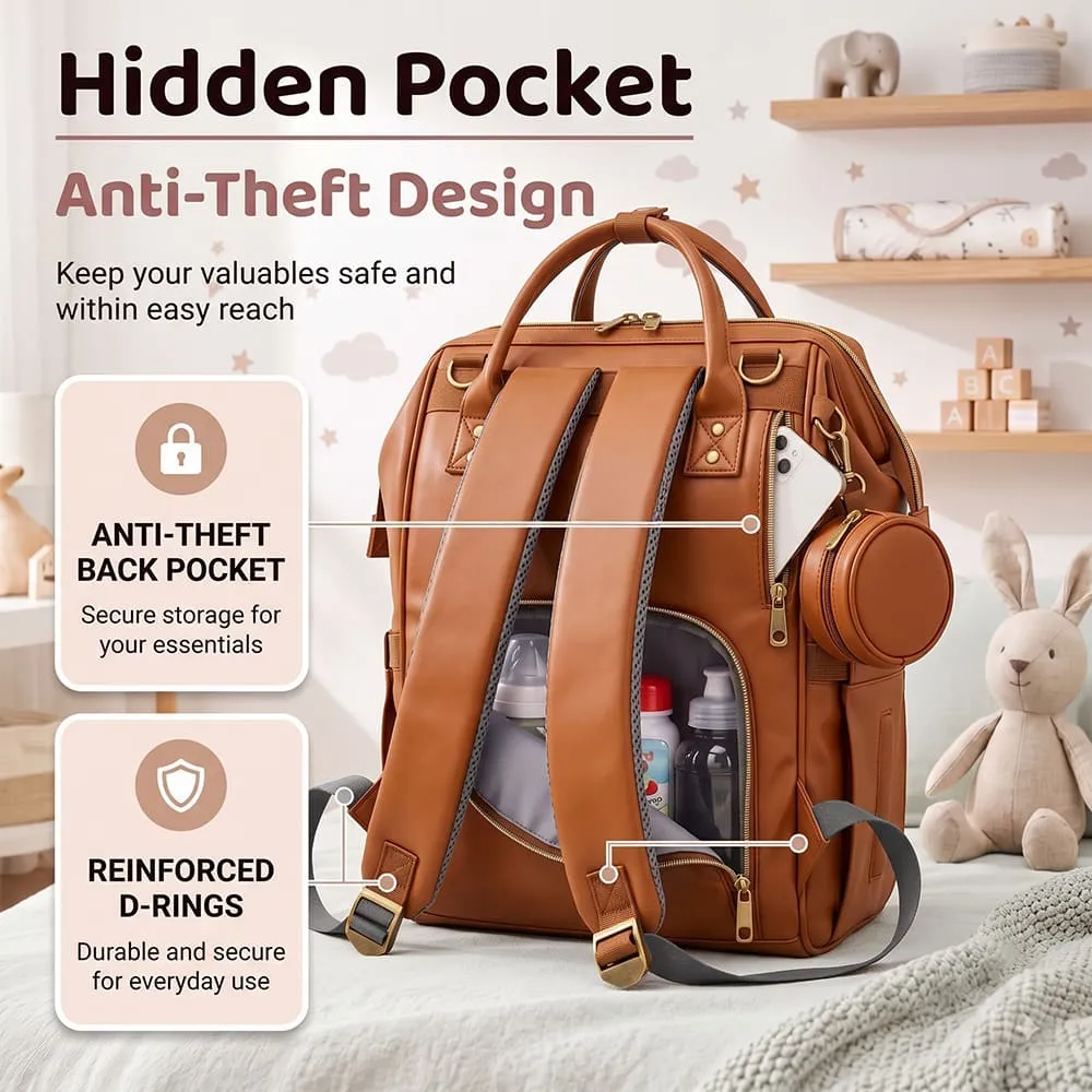hidden pocket Cozy carry bag brown