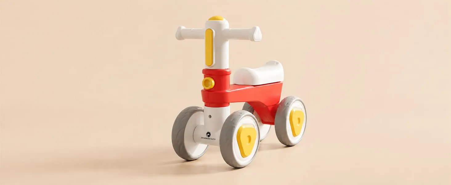 Push Ride On Bike for Kids, 4 Wheel Toy Mini Bike for Baby