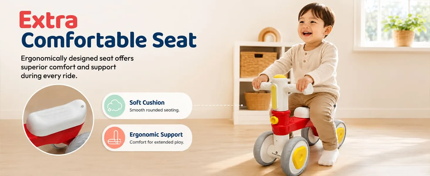 Push Ride On Bike for Kids, 4 Wheel Toy Mini Bike for Baby