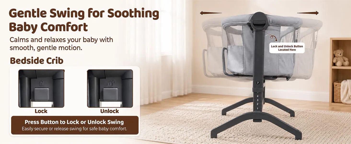 International Series 2 in 1 Bedside Crib And Cradle