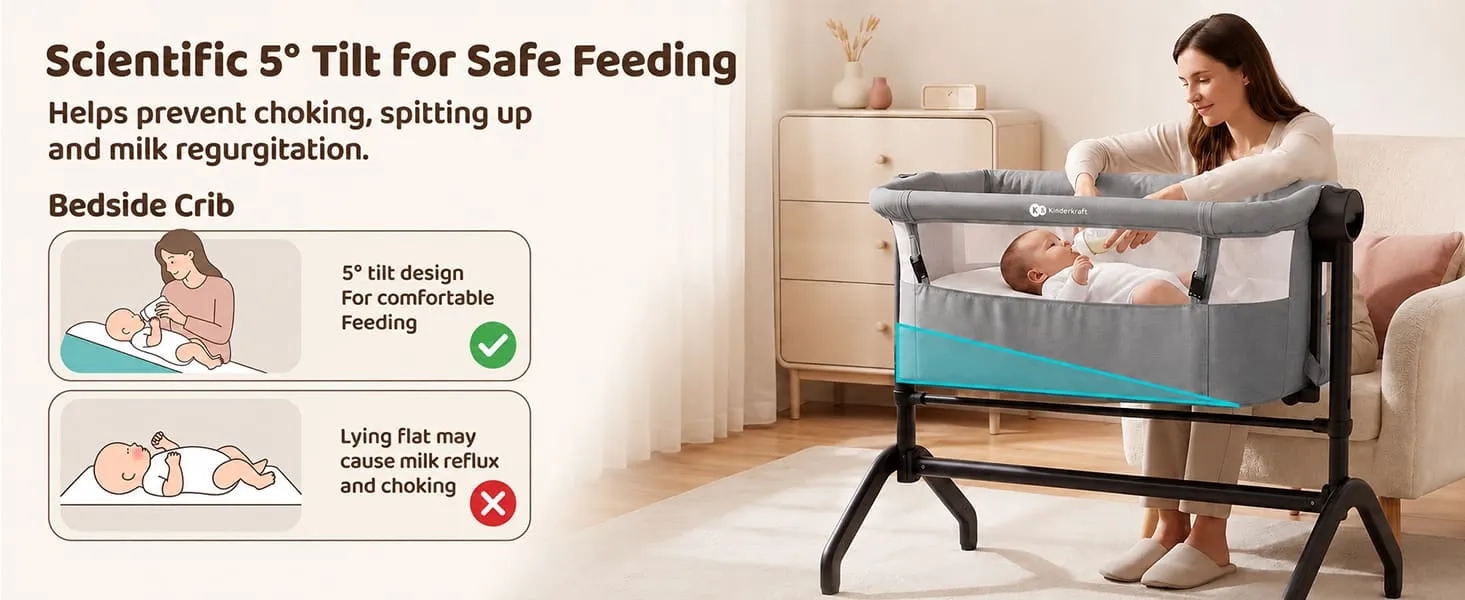 International Series 2 in 1 Bedside Crib And Cradle
