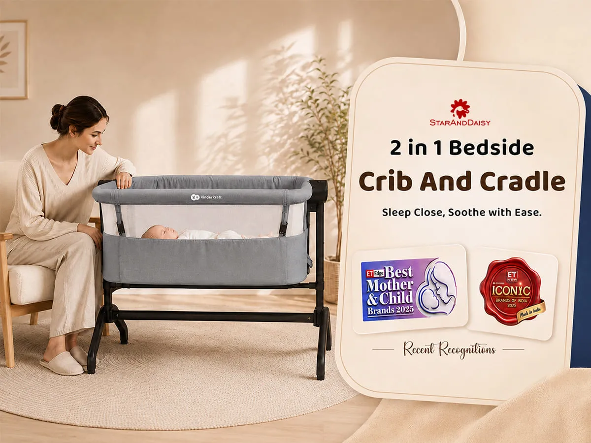 International Series 2 in 1 Bedside Crib And Cradle