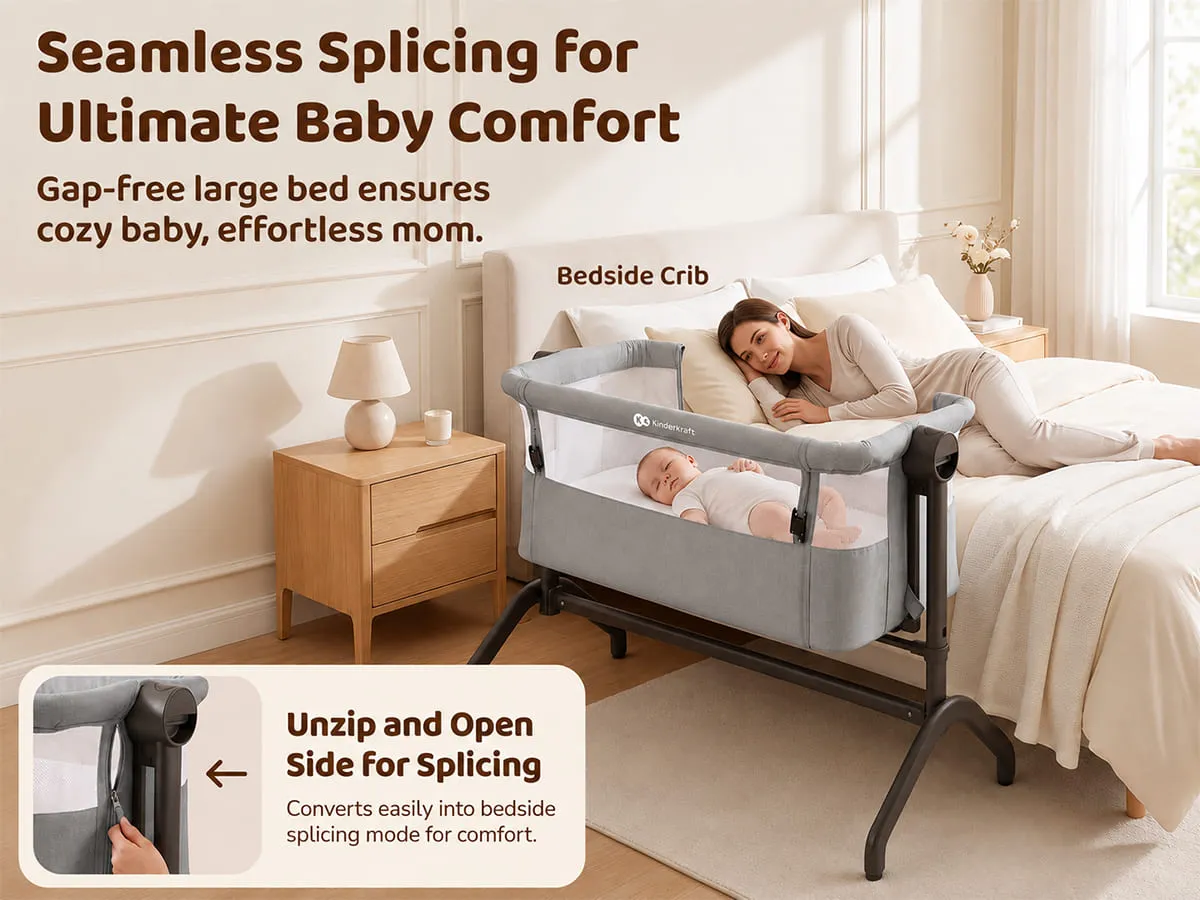 International Series 2 in 1 Bedside Crib And Cradle