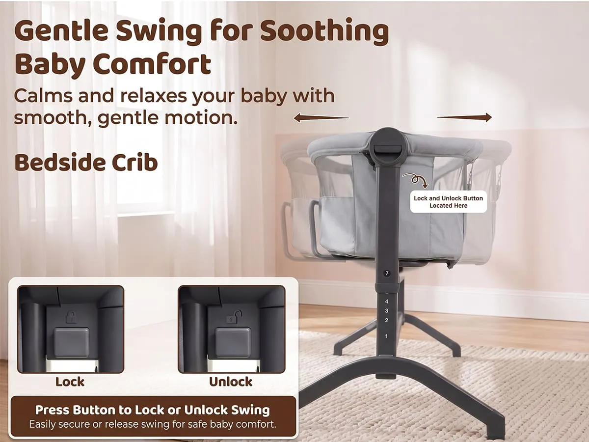 International Series 2 in 1 Bedside Crib And Cradle