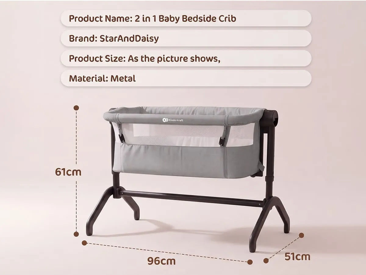 International Series 2 in 1 Bedside Crib And Cradle
