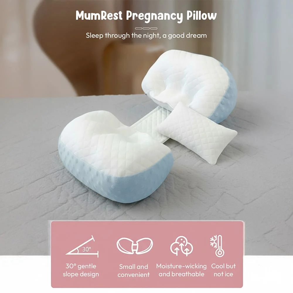 mumrest pregnancy pillow blue