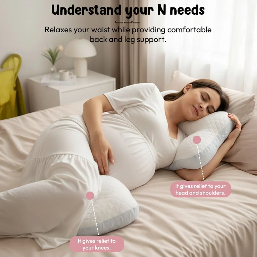 mumrest pregnancy pillow blue