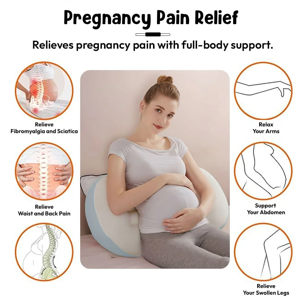 mumrest pregnancy pillow blue