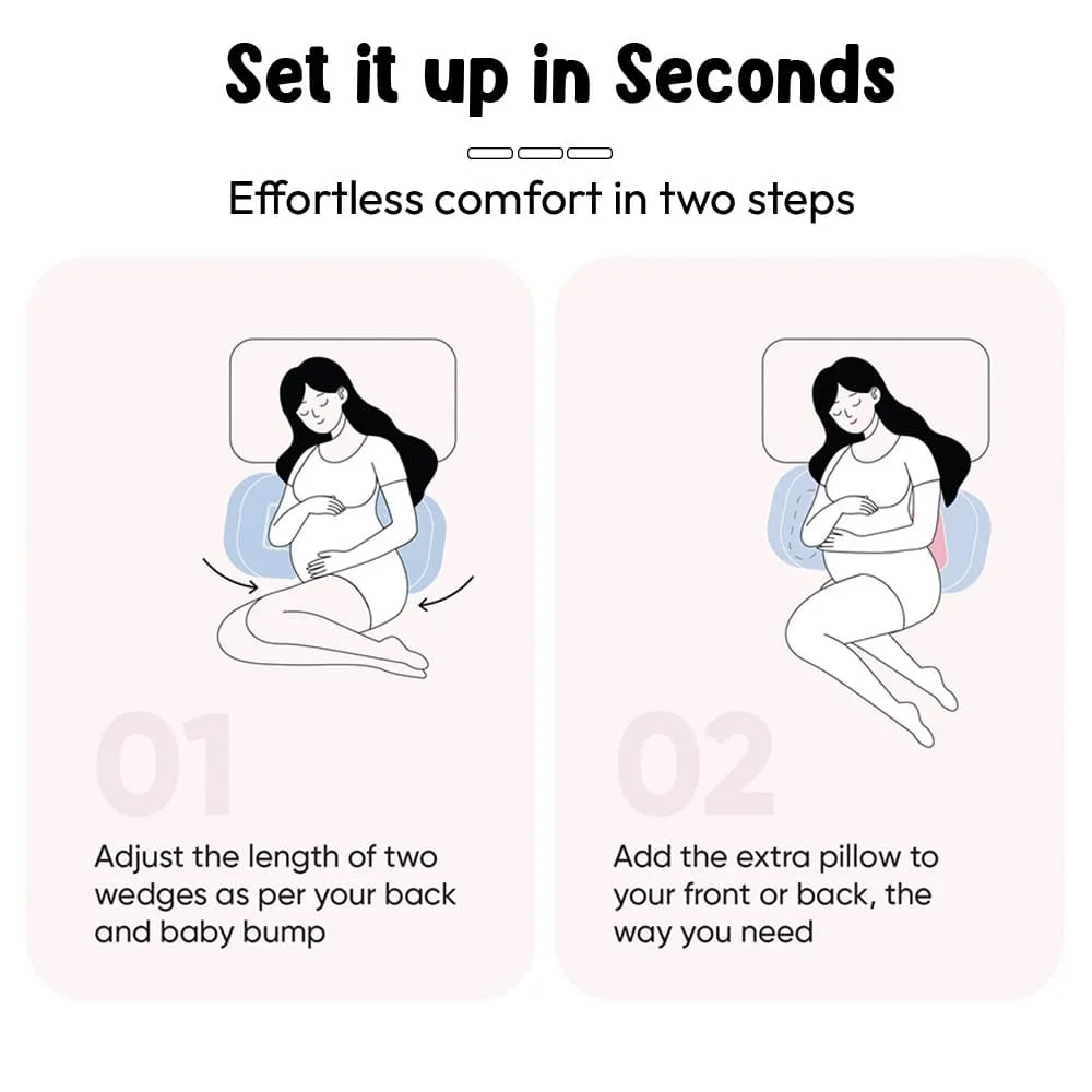 mumrest pregnancy pillow pink