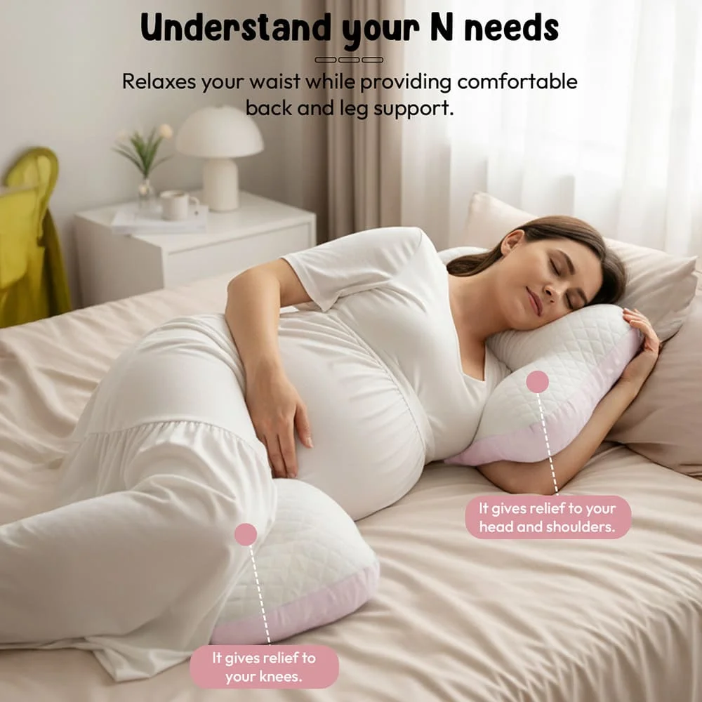 mumrest pregnancy pillow pink