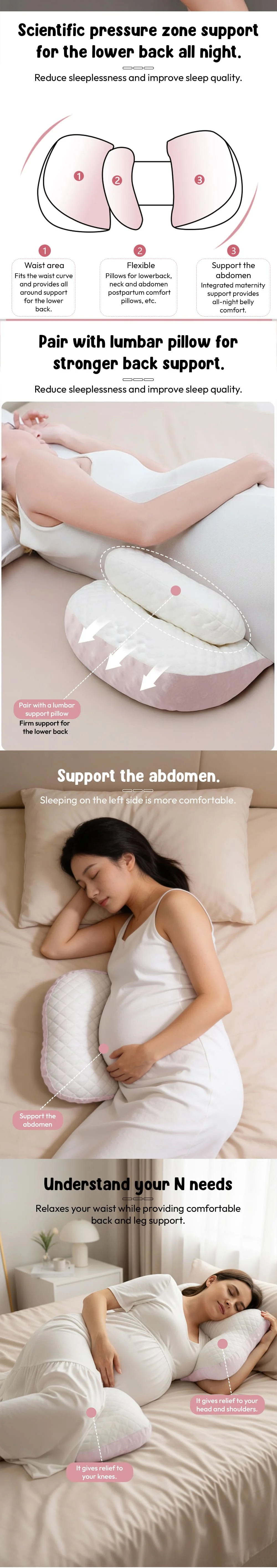 Mumrest Pregnancy Pillow Pink