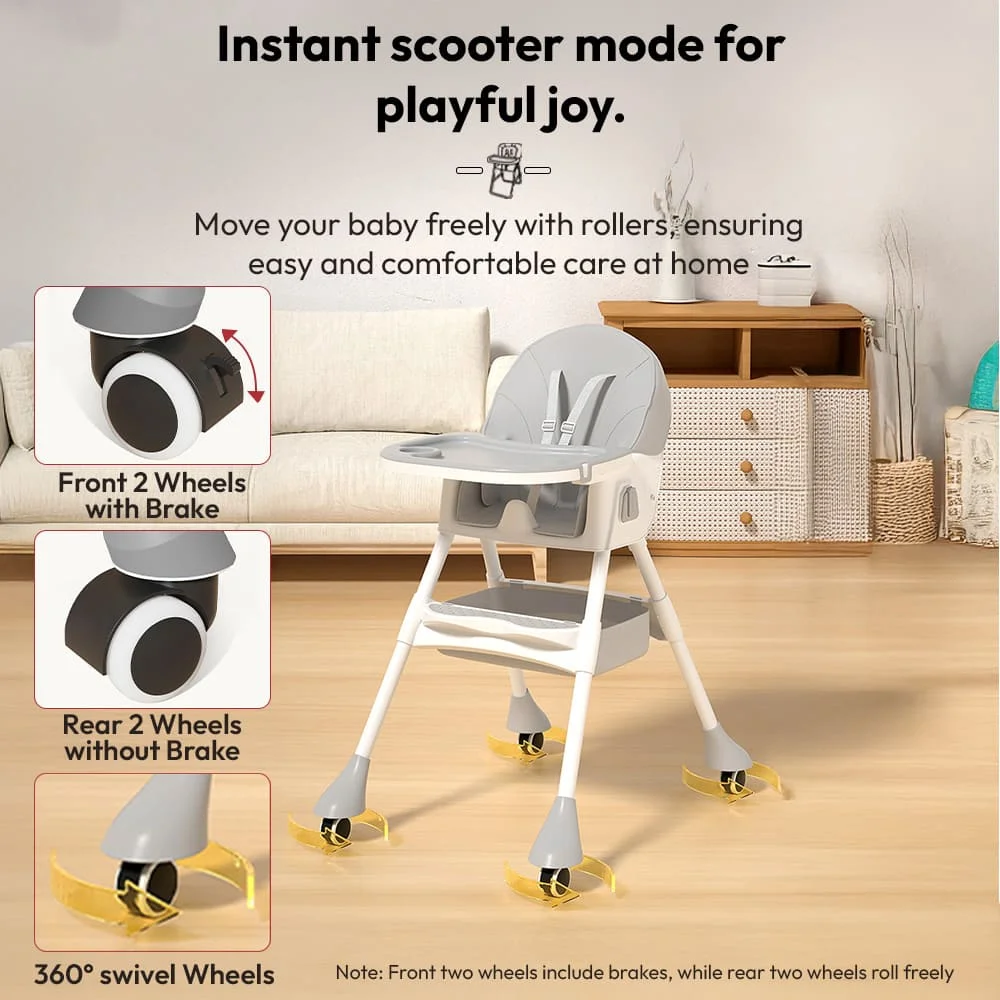 munchmate high chair grey