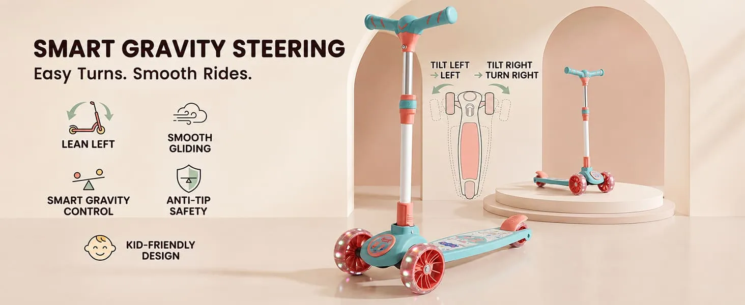 Peppa Pig Spartan Kids Scooter with LED Light Wheels