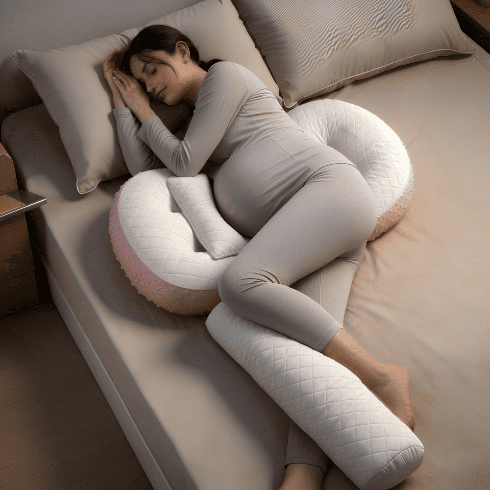 pregnancy leg support pillow pink