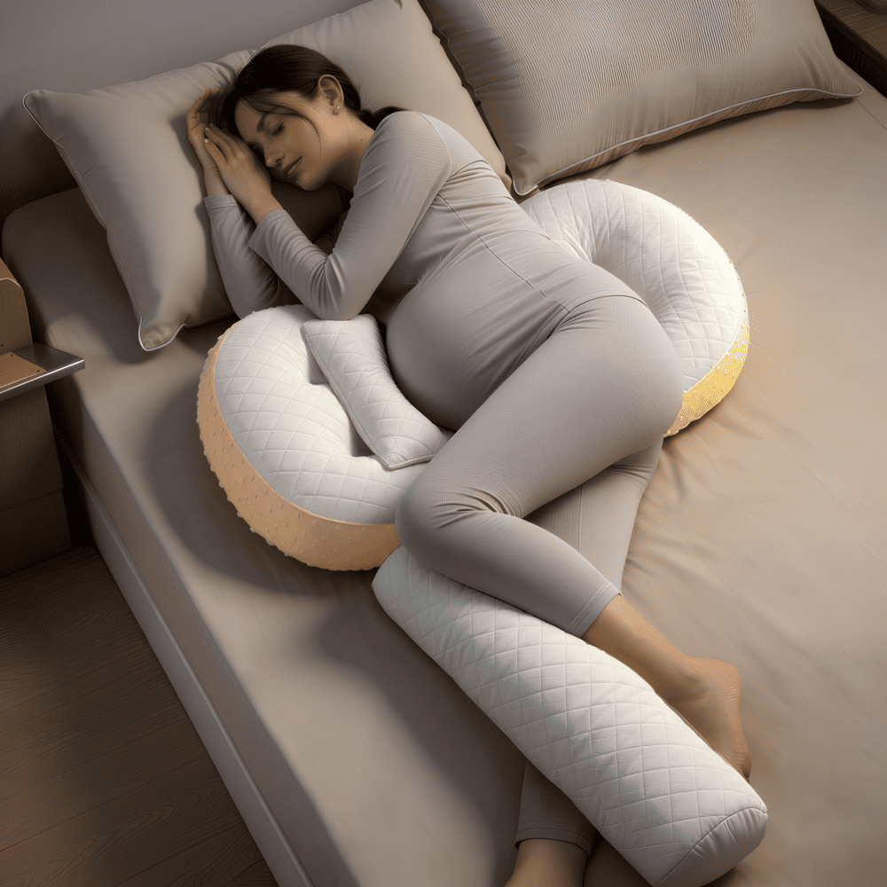 pregnancy leg support pillow yellow