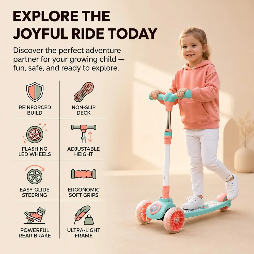 ride with Peppa pig kids scooter blue