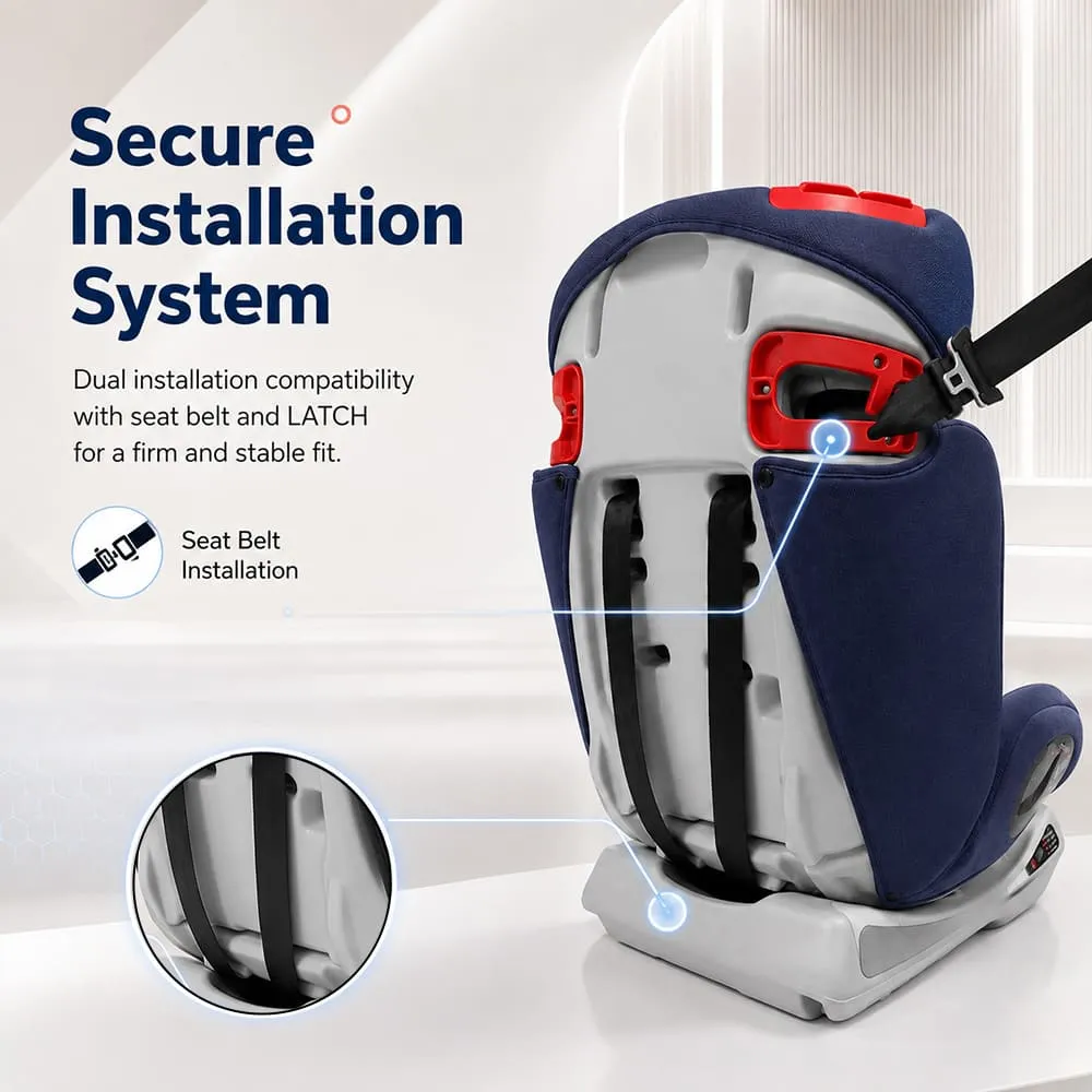 secure installation Isofix certified baby car seat G401 blue