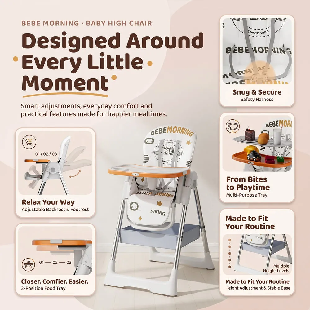 smart design Galaxy High Chair orange