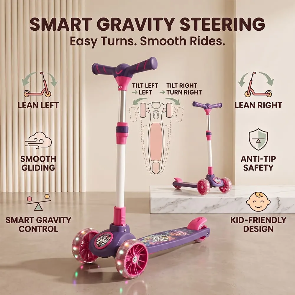 smart gravity Peppa pig kids scooter purple