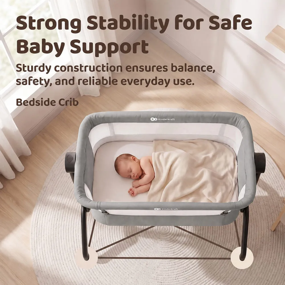 strong stability kinderkraft baby cradle grey