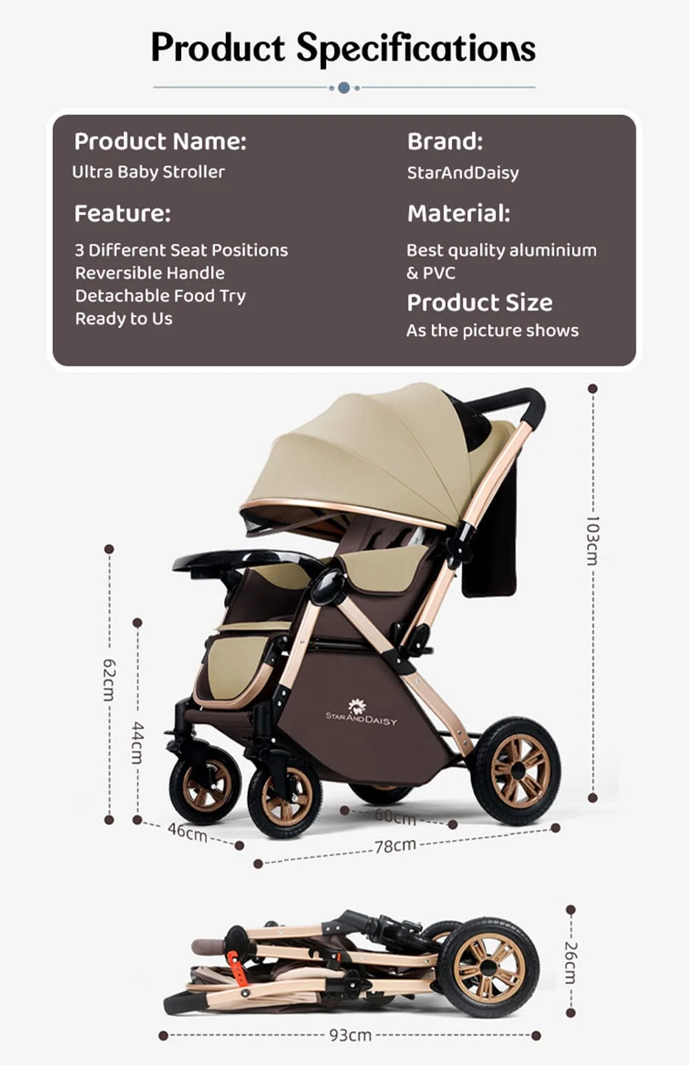 Brown Stroller