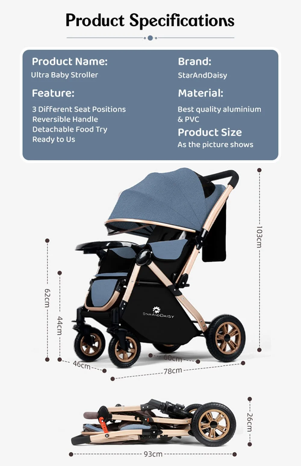 Specification of Baby Stroller