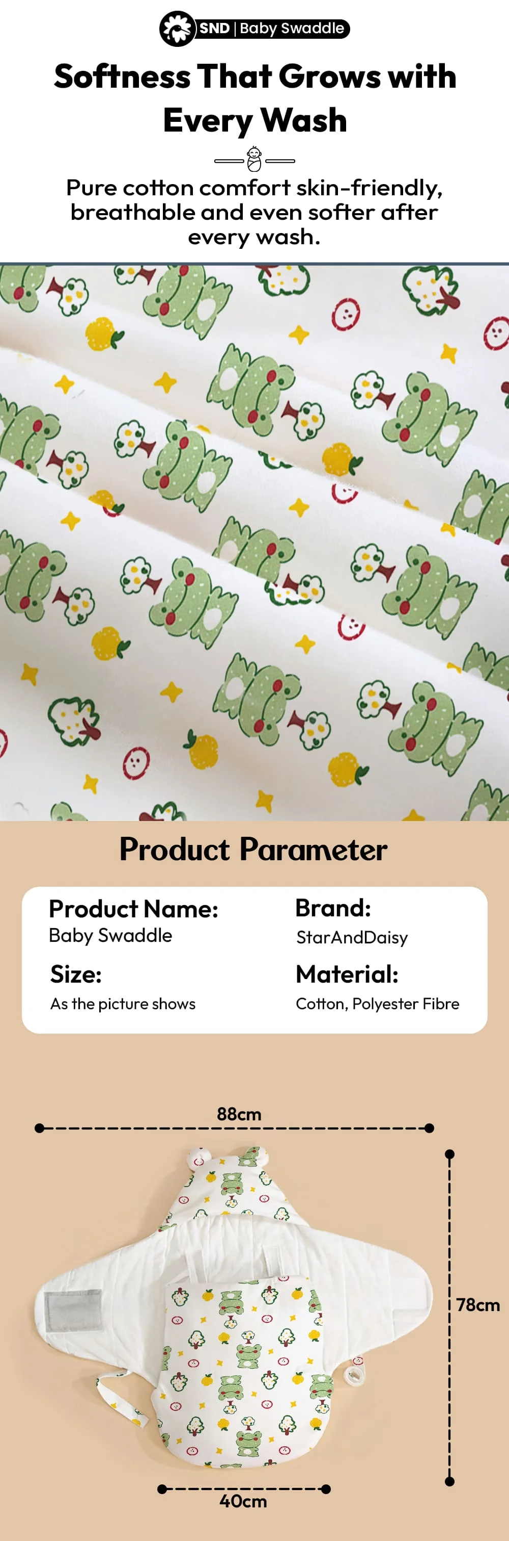 Butterfly Shaped Baby Swaddle
