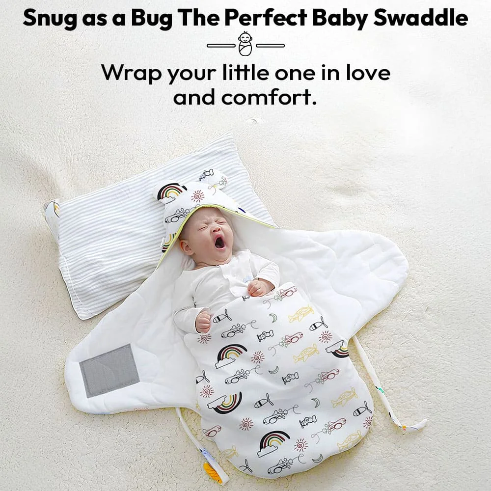 Butterfly swaddler rainbow print