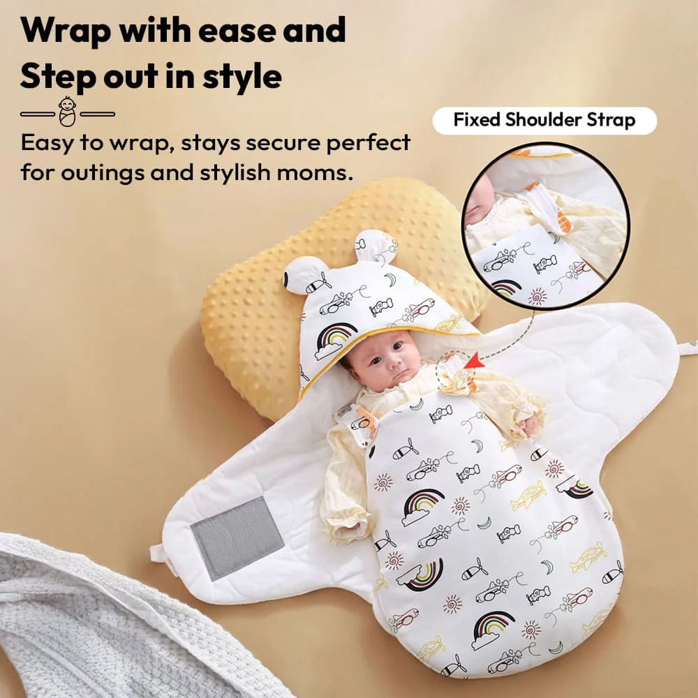 Butterfly swaddler rainbow print