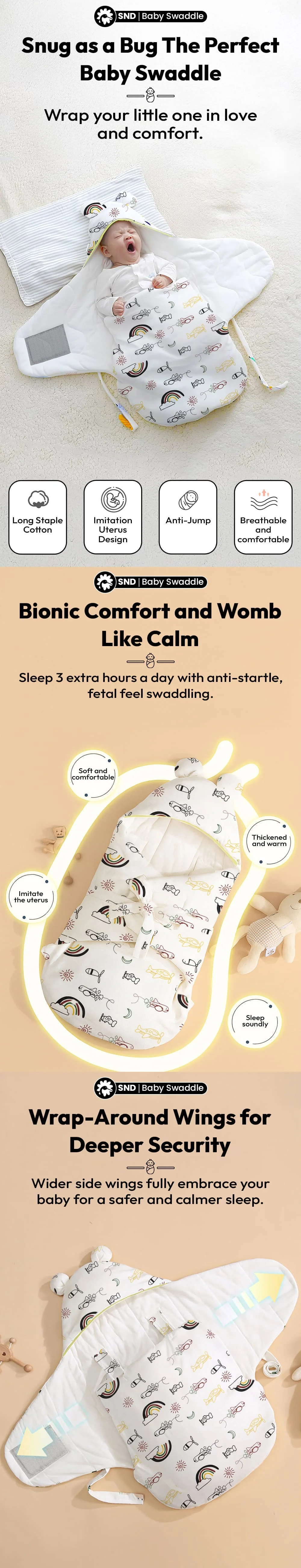 Butterfly Shaped Baby Swaddle