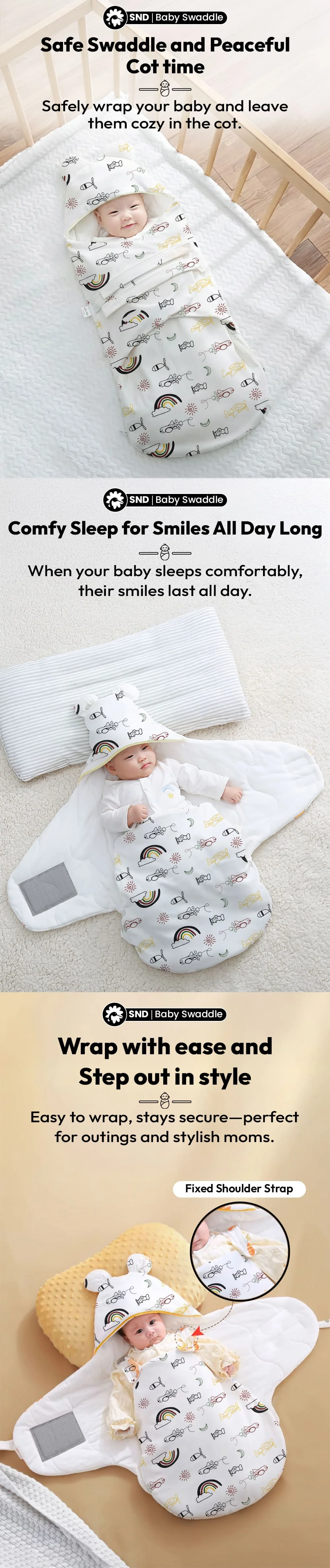 Butterfly Shaped Baby Swaddle