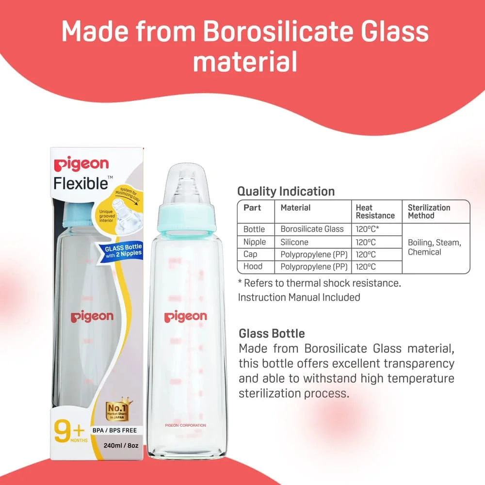 Feeding Bottle 240ml cyan blue