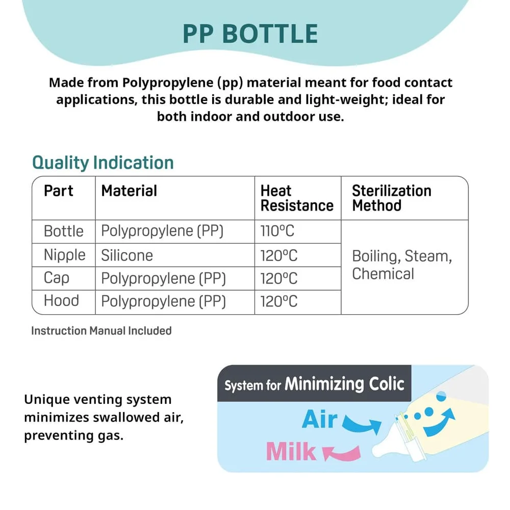 NURSING BOTTLE KPP 240 pink