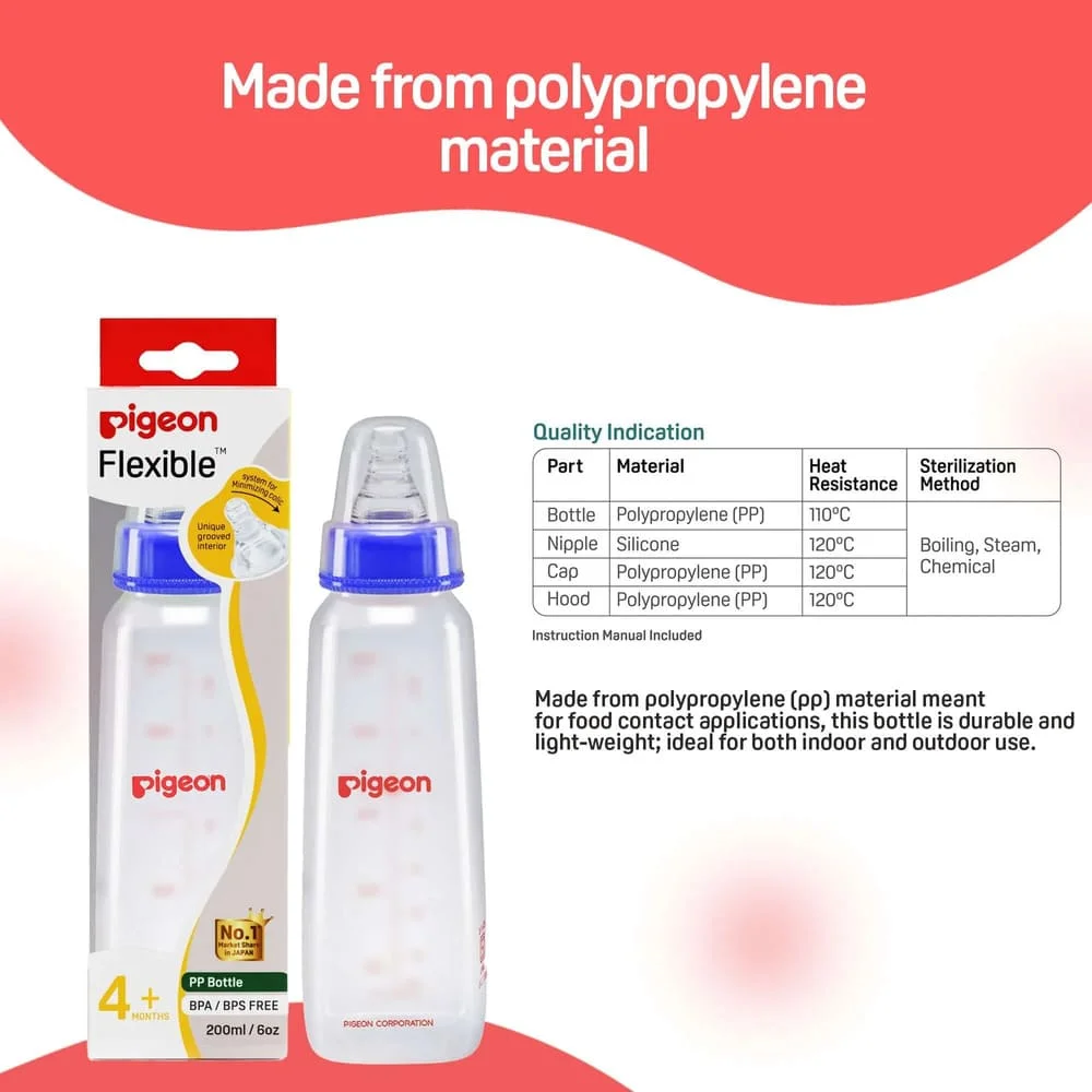 Nursing Bottle Kpp 200ml Nipple M blue