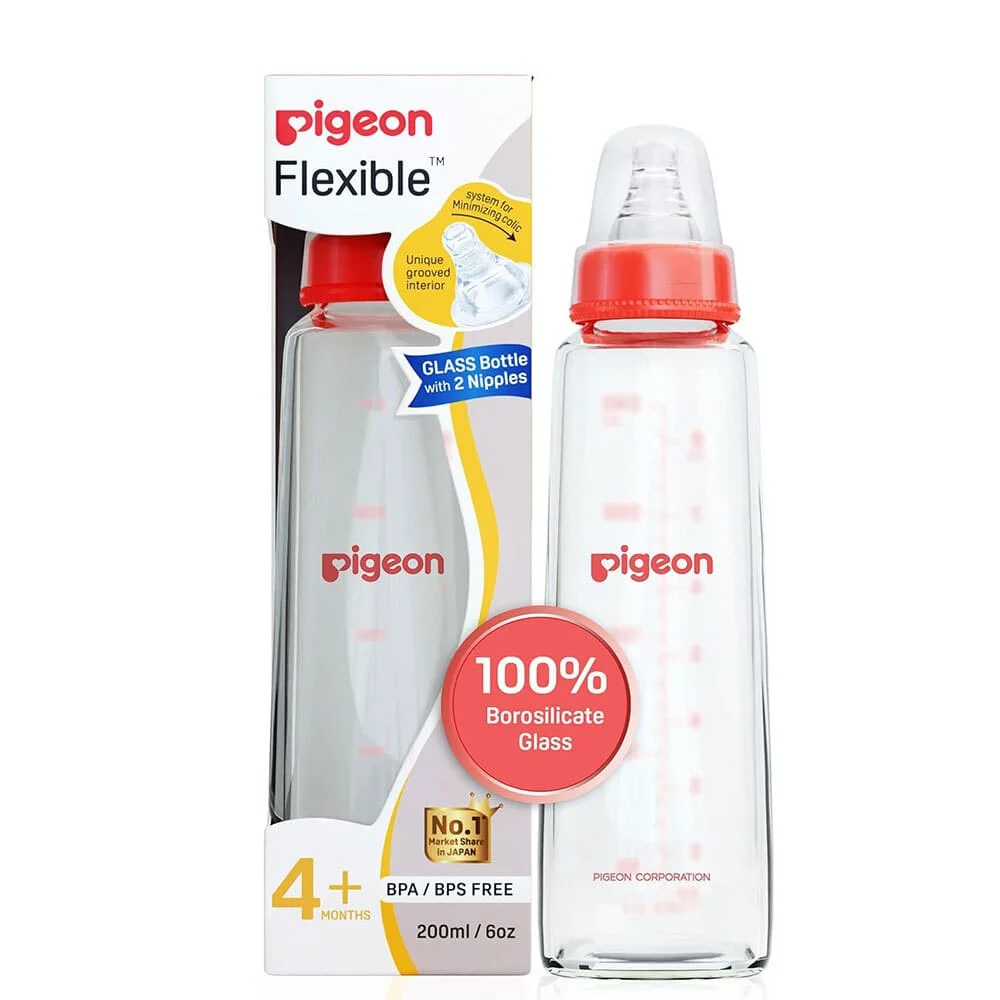 Pigeon glass bottle