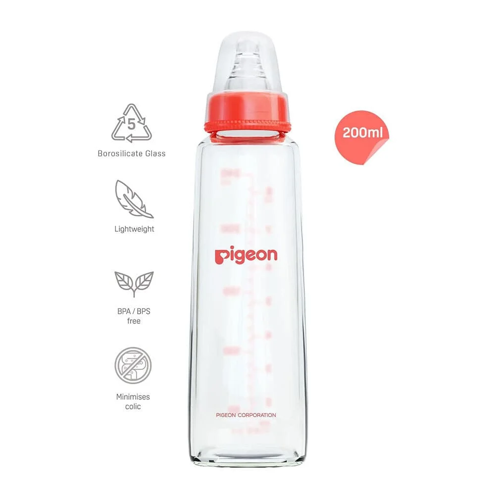 Pigeon glass bottle
