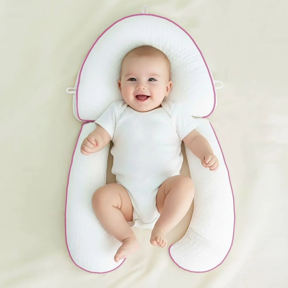 StarAndDaisy Soft Baby Huggable Pillow – Breathable Nursing Pillow for Newborns & Infants Extra Comfort Baby Support Pillow – Pink