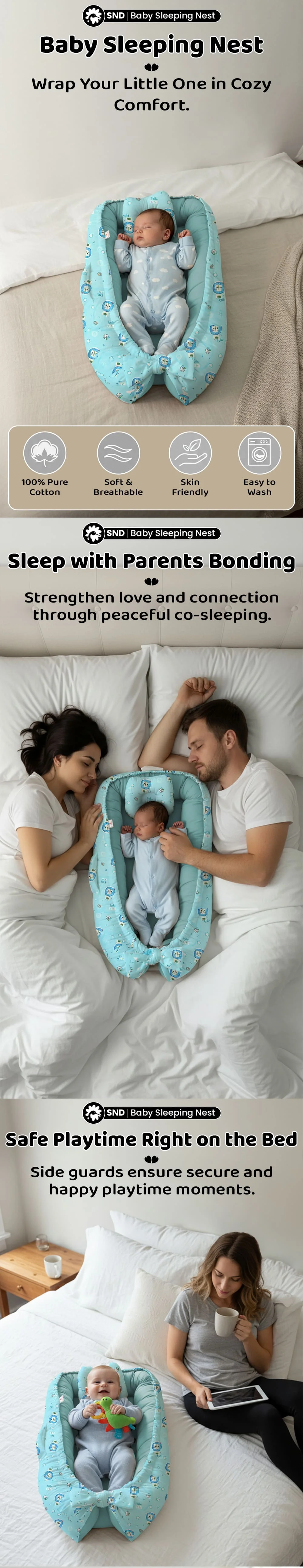 Baby Nest Lounger Oval Shape