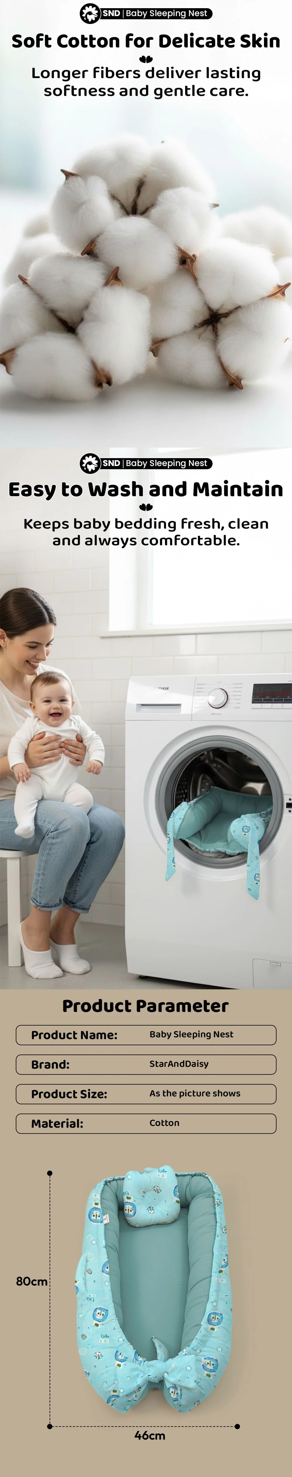 Baby Nest Lounger Oval Shape