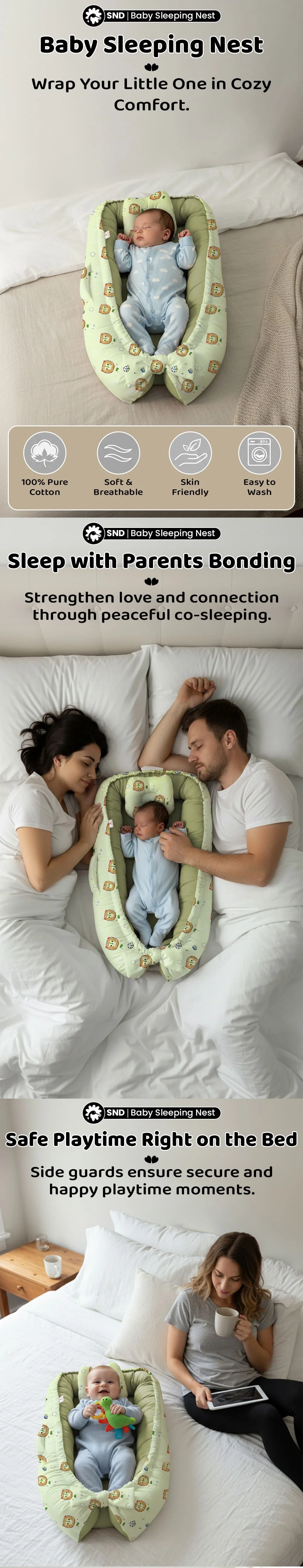 Baby Nest Lounger Oval Shape