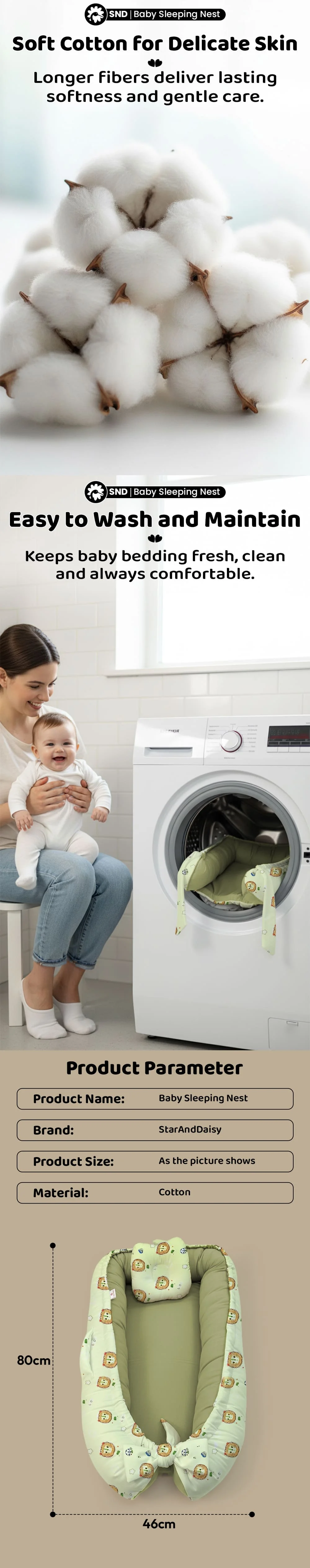 Baby Nest Lounger Oval Shape