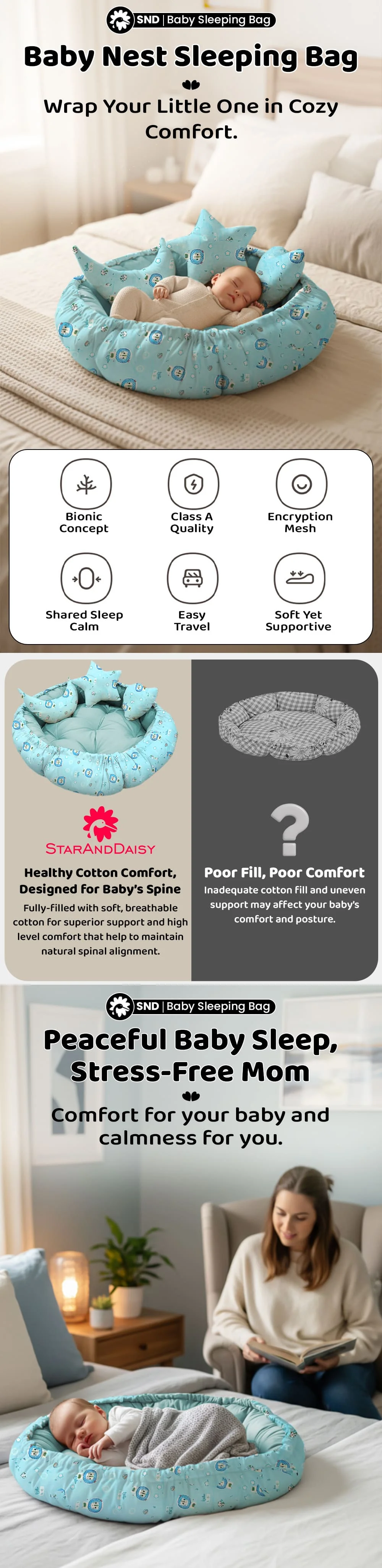 Baby Nest Lounger Round Shape
