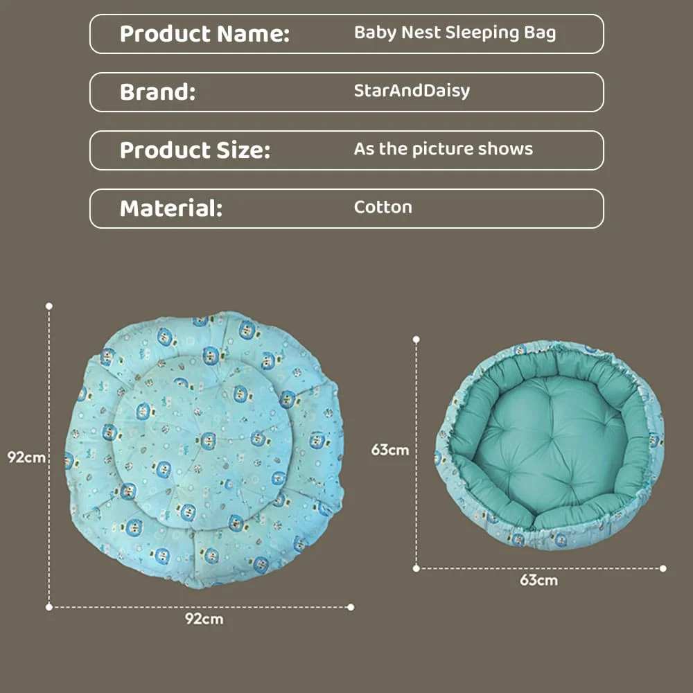 baby bed round blue