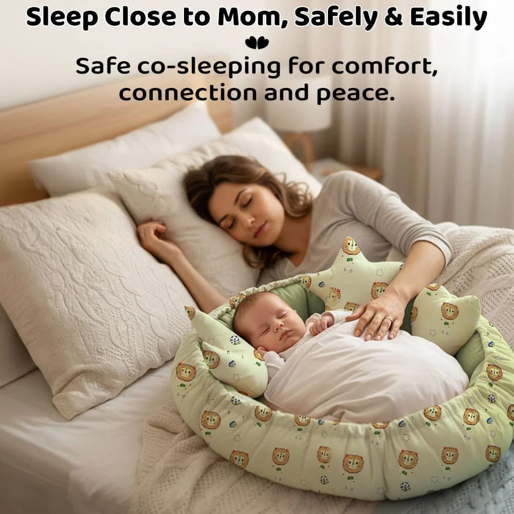 baby bed round green