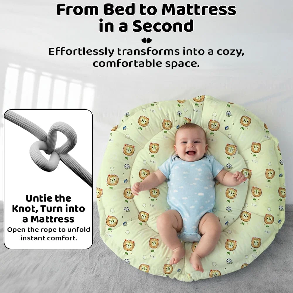 baby bed round green